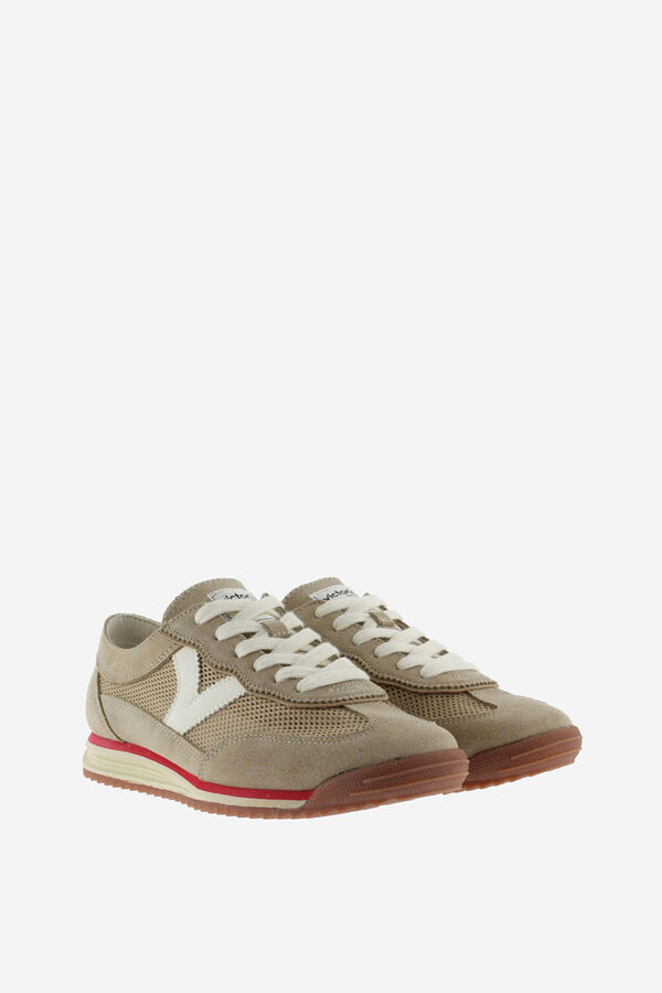 Victoria Zapatillas de rejilla beige