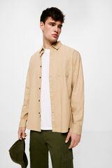 Springfield Camisa twill color beige