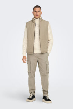 Springfield Quilted gilet brun