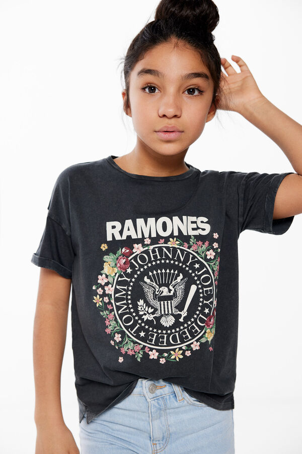Springfield A Ramones lány pólója szürke