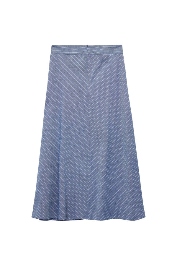 Koton Striped midi skirt blue