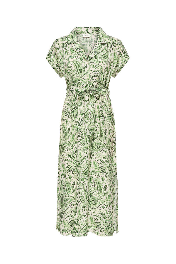 JDY Vestido midi camisero blanco