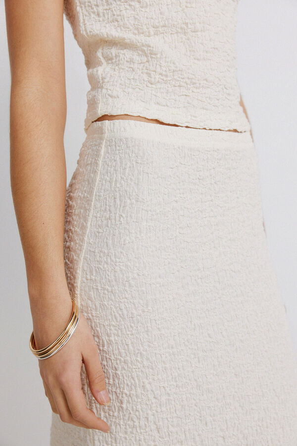 Springfield Midi structured skirt brown