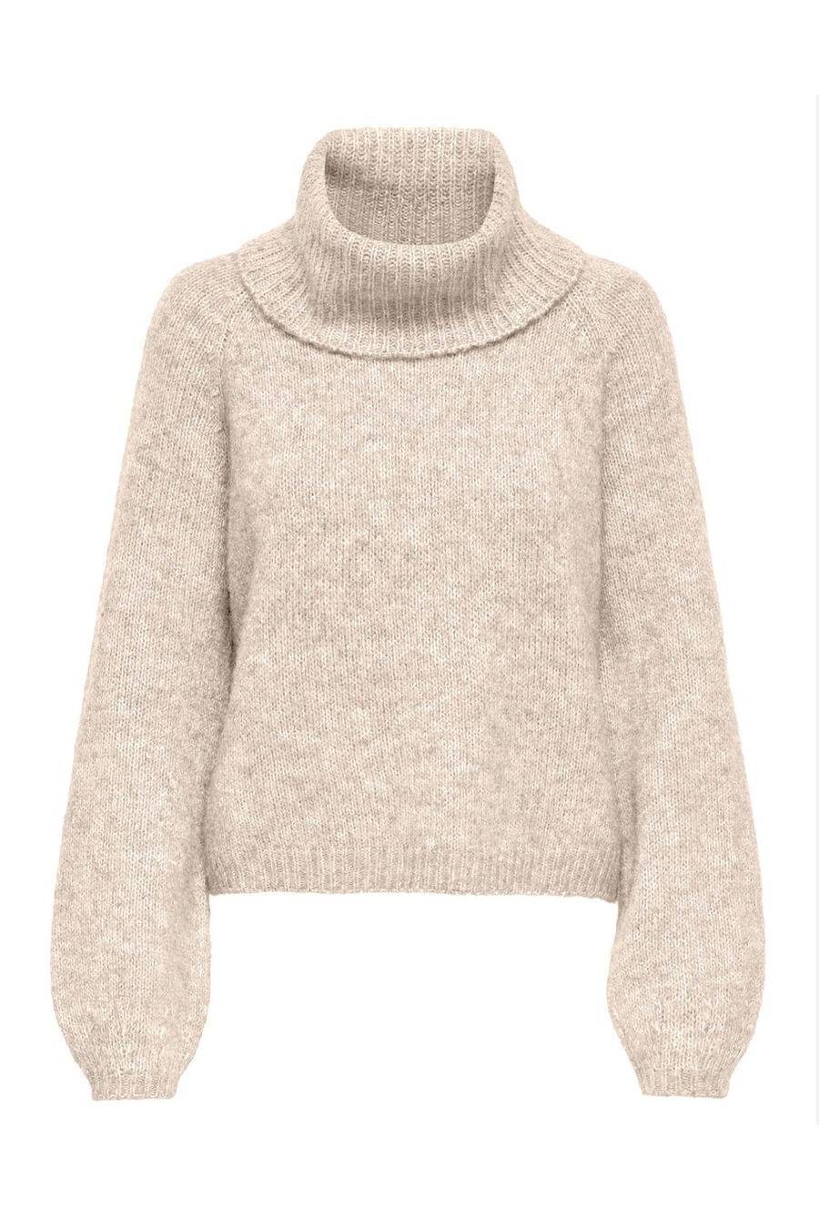 Jersey de cuello alto acanalado