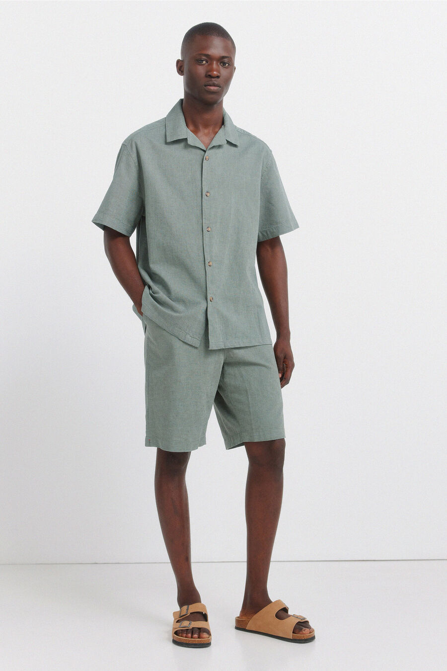 Bermuda lino relaxed fit