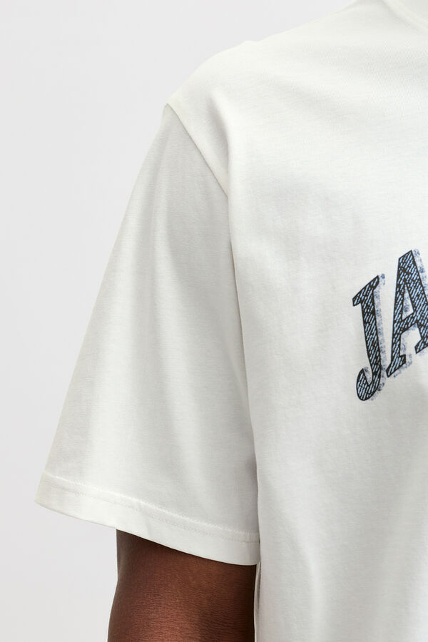 Jack & Jones Camiseta relaxed logo blanco