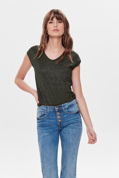 Only T-shirt with lurex green