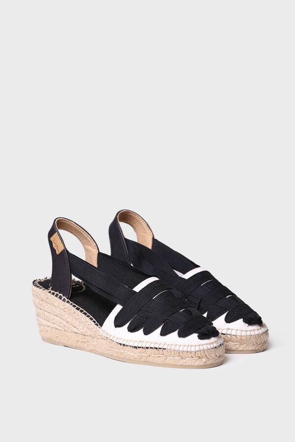 Toni Pons Wedge espadrille with ties black
