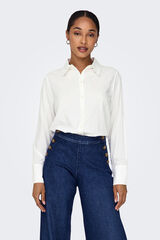 Only Flowy long sleeve sleeved shirt white