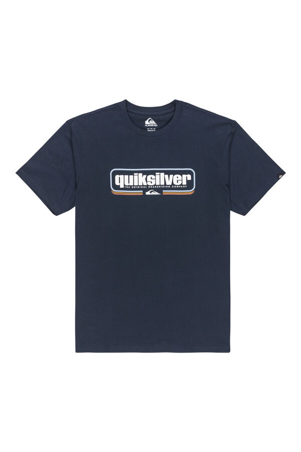 Quiksilver Camiseta para homem de manga curta em formato de caixa azul