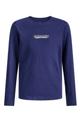 Jack & Jones Junior Long-sleeved logo T-shirt blue
