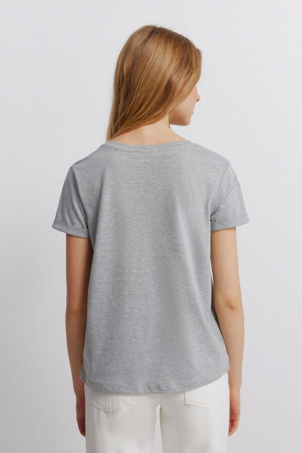 Springfield T-shirt com desenho de fruta cinzento