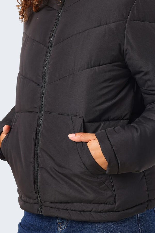 Noisy May Short puffer coat black