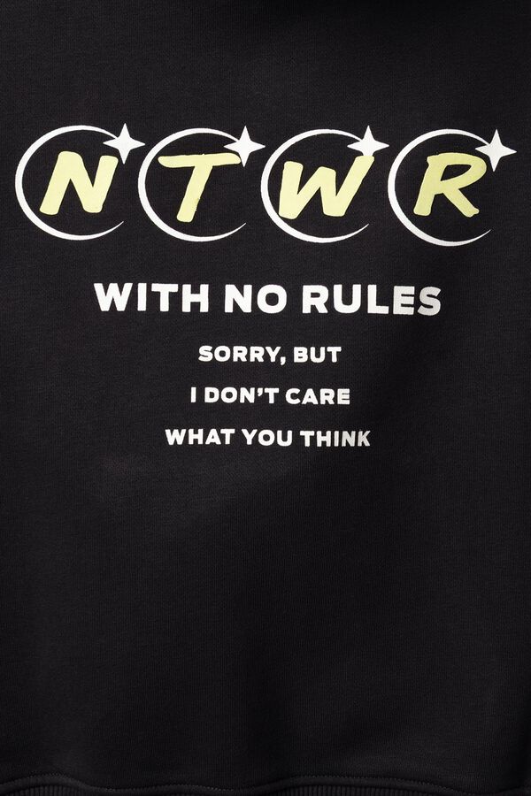 Springfield Kids Sudadera "No rules" ni&ntilde;o negro