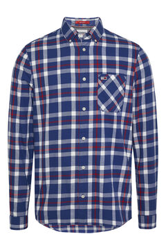 Springfield Tommy Jeans check shirt with a pocket blue