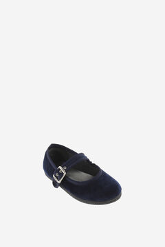 Victoria Kids Sapatilhas de veludo para meninas com acabamento e fecho de fivela combinando