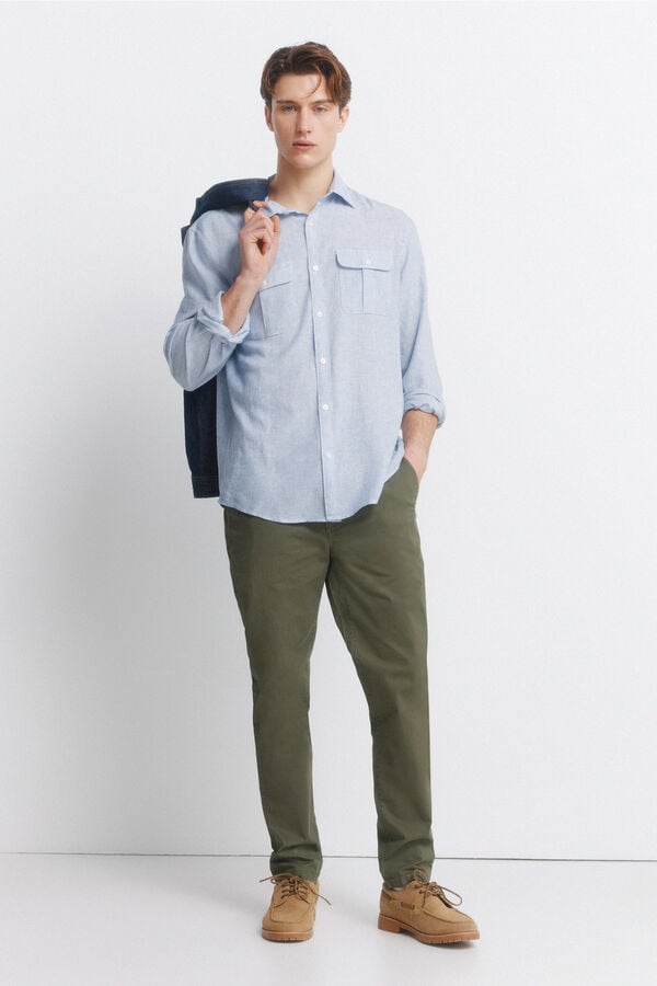 Springfield Skinny fit chinos printed