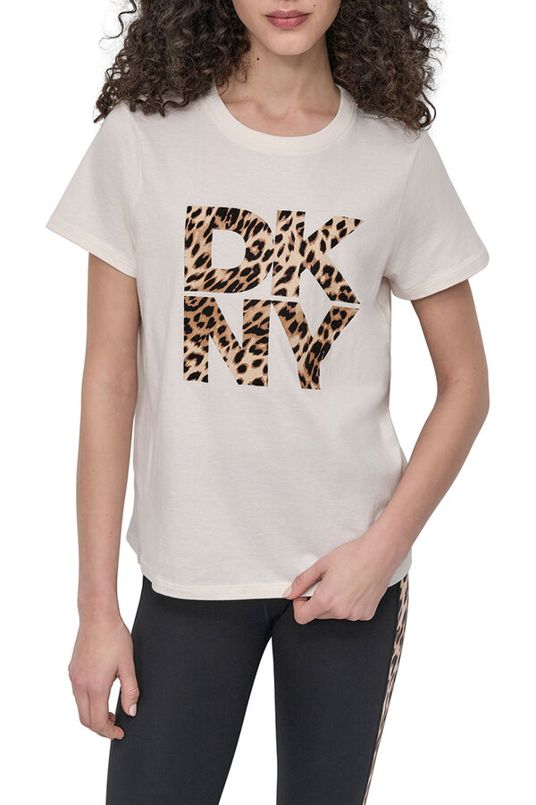 DKNY Camiseta logo dkny beige