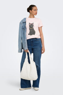 Only T-shirt estampada de manga curta