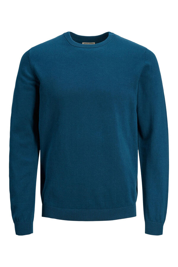 Springfield Essential jumper with a round neck plava