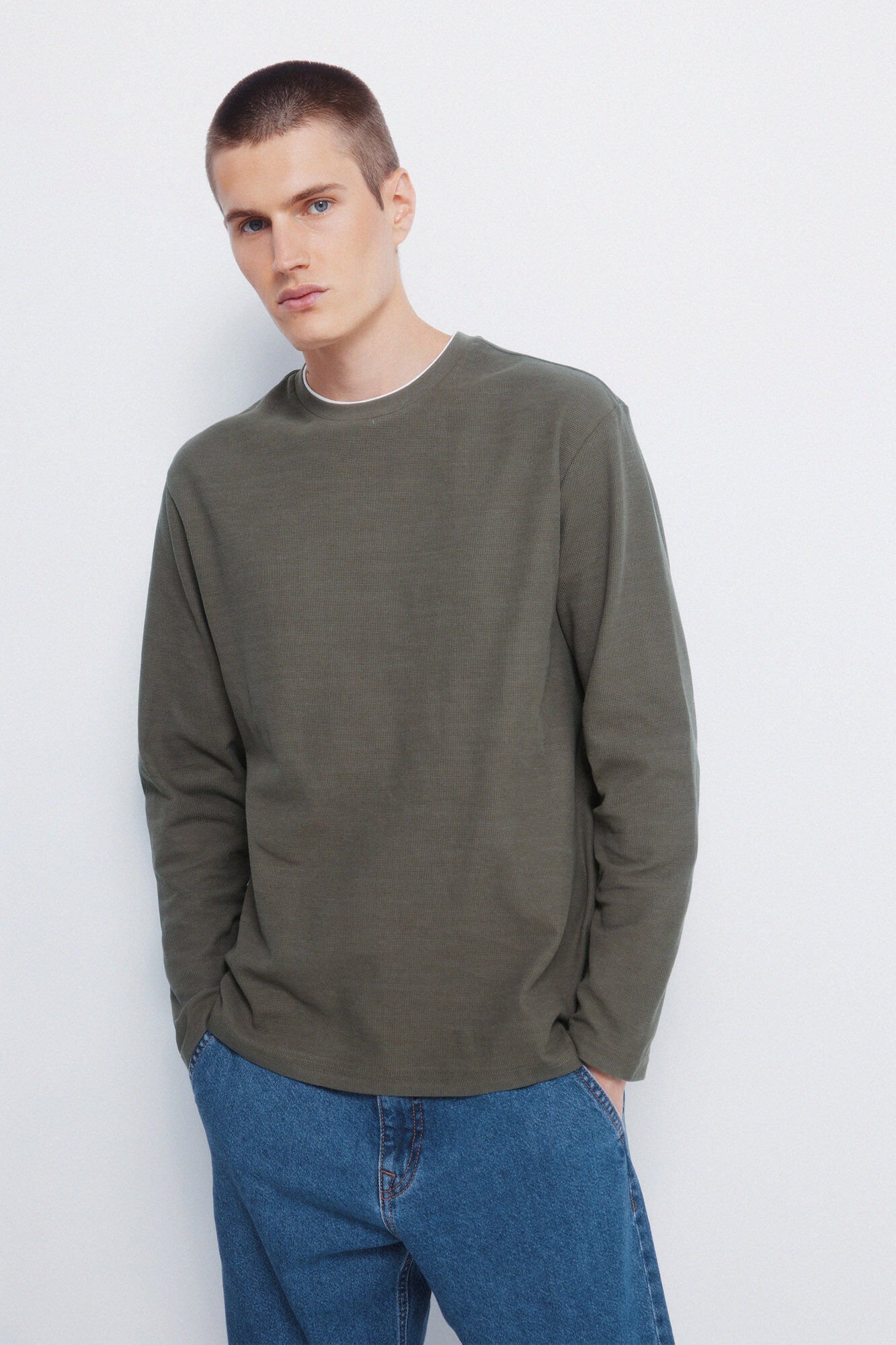 Springfield Double waffle fabric T-shirt