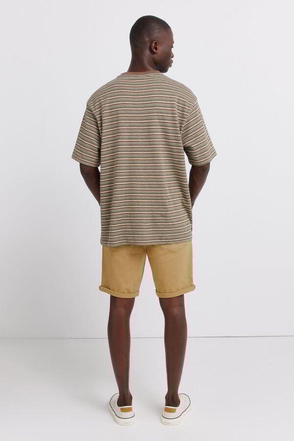 Springfield Washed 5-pocket slim fit Bermuda shorts brown