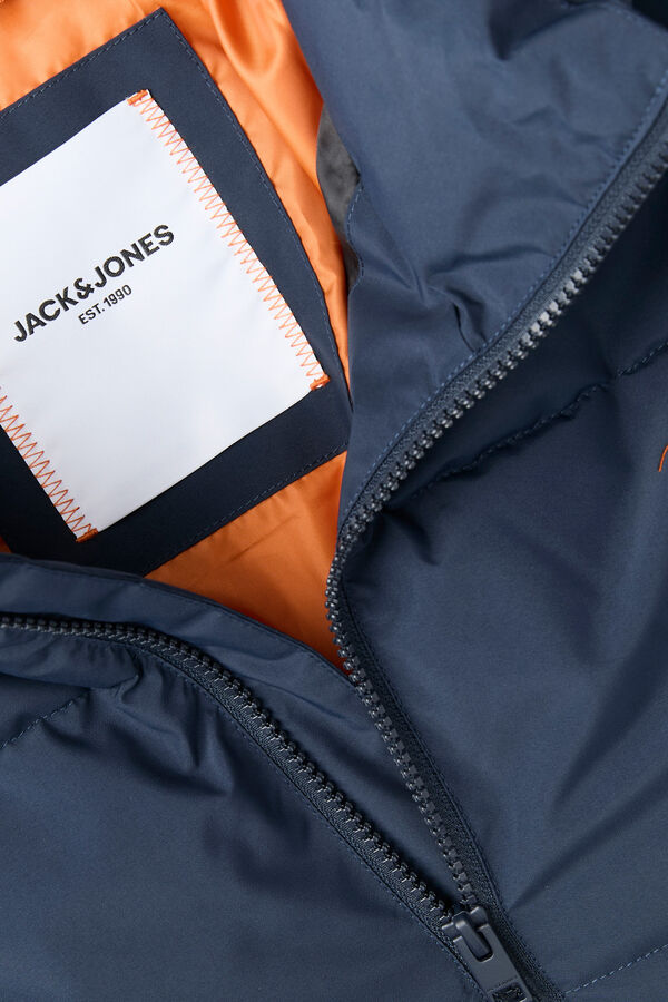Jack & Jones High neck puffer jacket blue