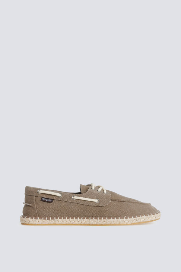 Springfield Cotton lace boat shoe nude