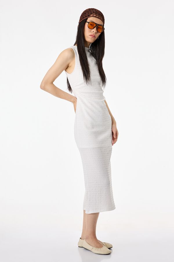 Koton Vestido midi ajustado beige