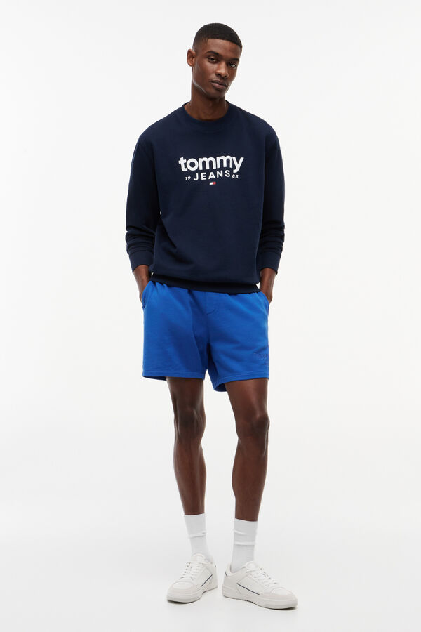 Tommy Jeans Round neck jumper with graphic blue
