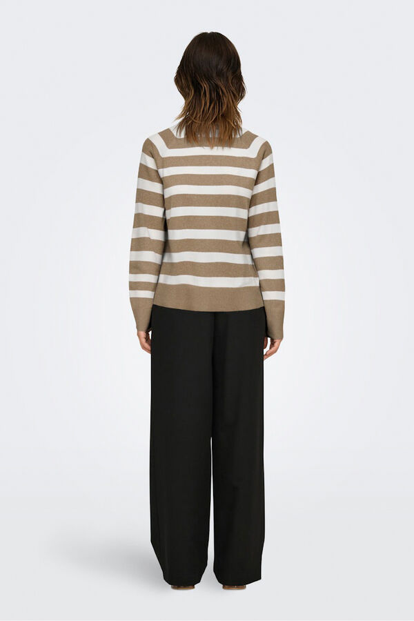 Only Striped jumper nude