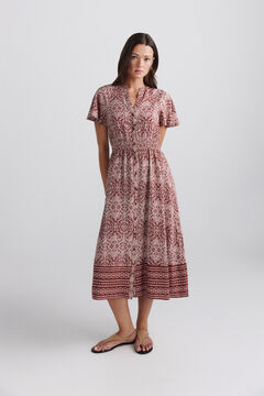 Springfield Robe midi chemise imprim&eacute;e