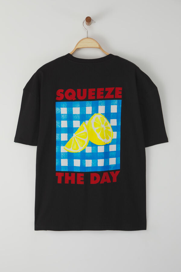Trendyol Camiseta oversize manga corta negro