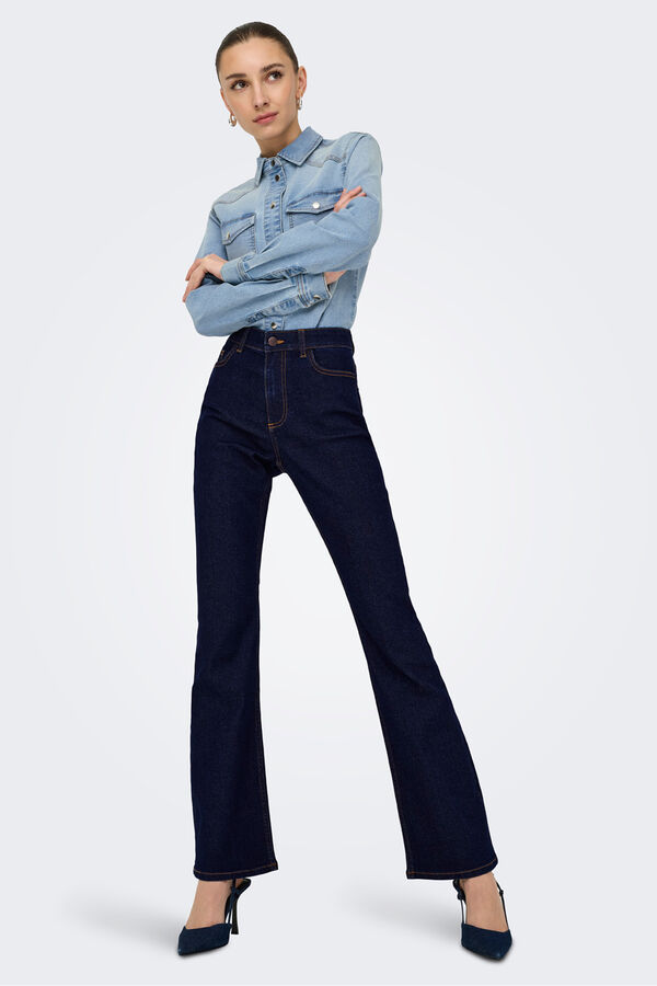 JDY High-waisted rise jeans blue