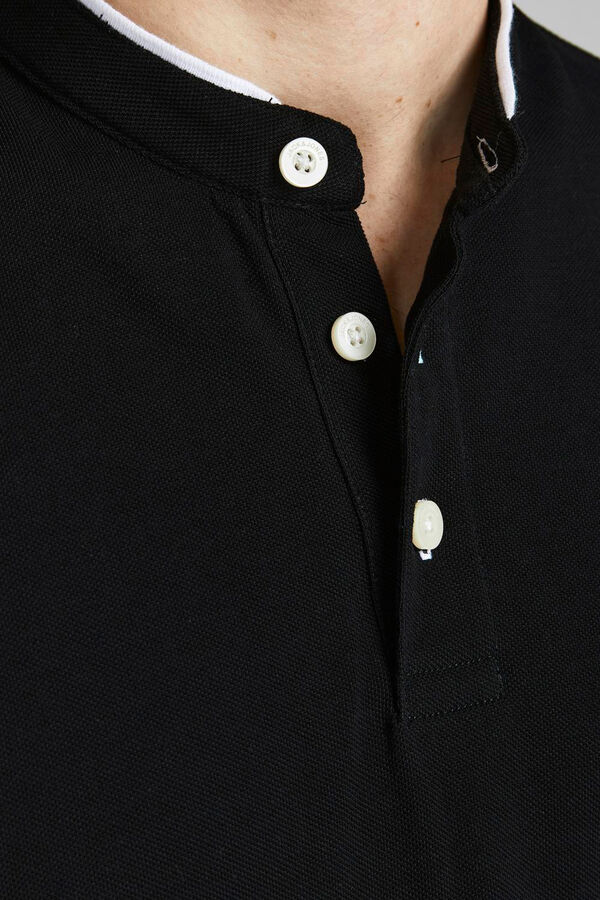 Jack & Jones Slim fit Mao polo black