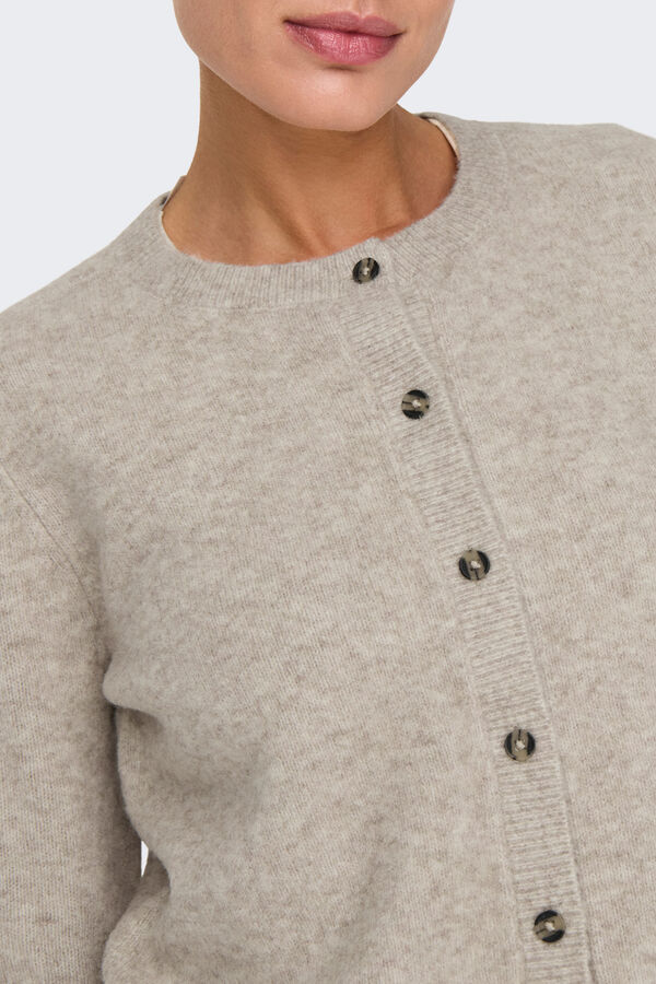 JDY Button fastening cardigan white
