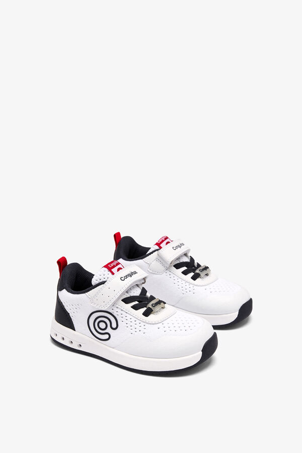 Conguitos Velcro light-up barefoot trainers white