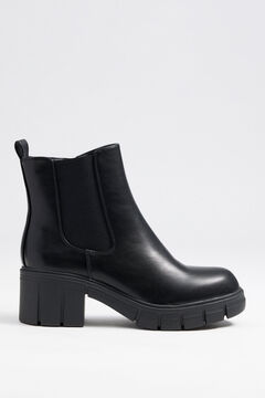 Springfield Essential stretch ankle boot with 6 cm heel and platform black
