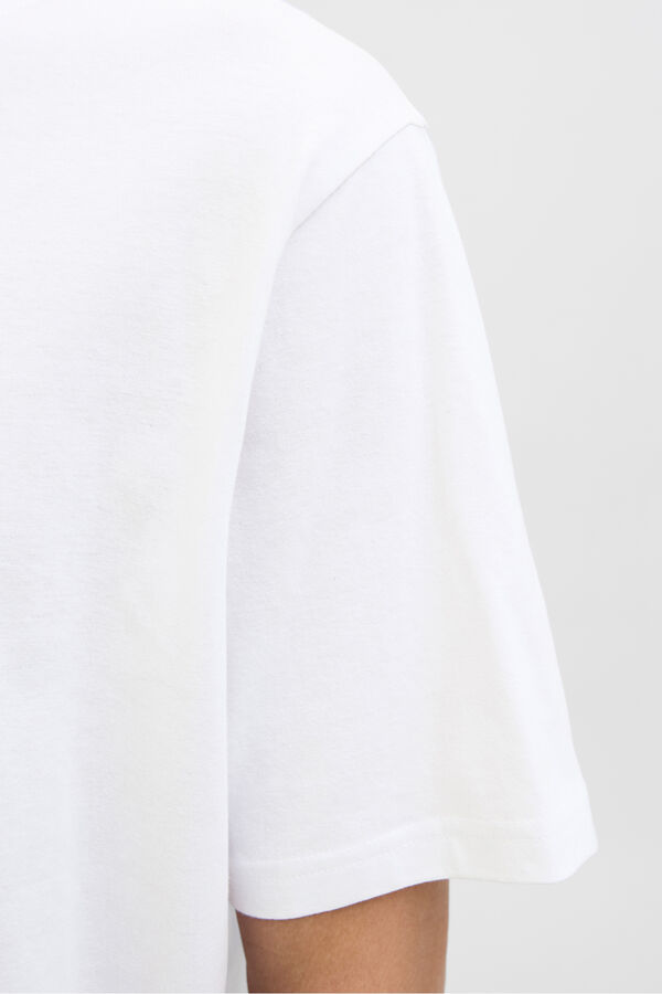 Jack & Jones Camiseta regular fit estampada blanco