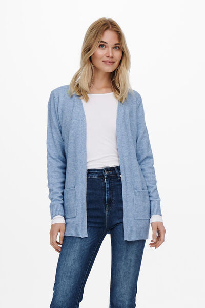 Springfield long sleeve jersey-knit Cardigan bluish