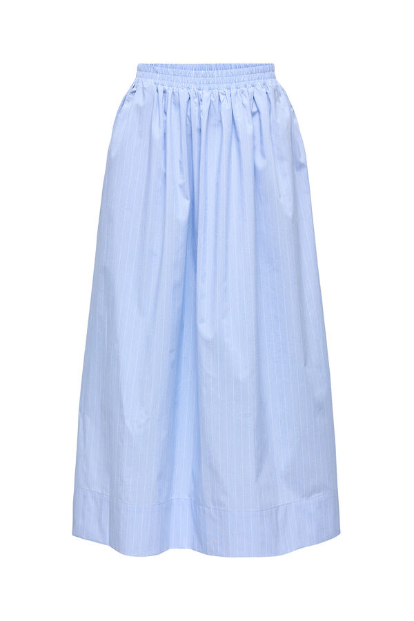 JDY Falda midi rayas azul