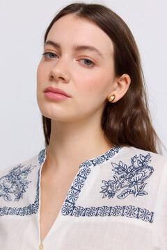 Springfield Embroidered long sleeve blouse