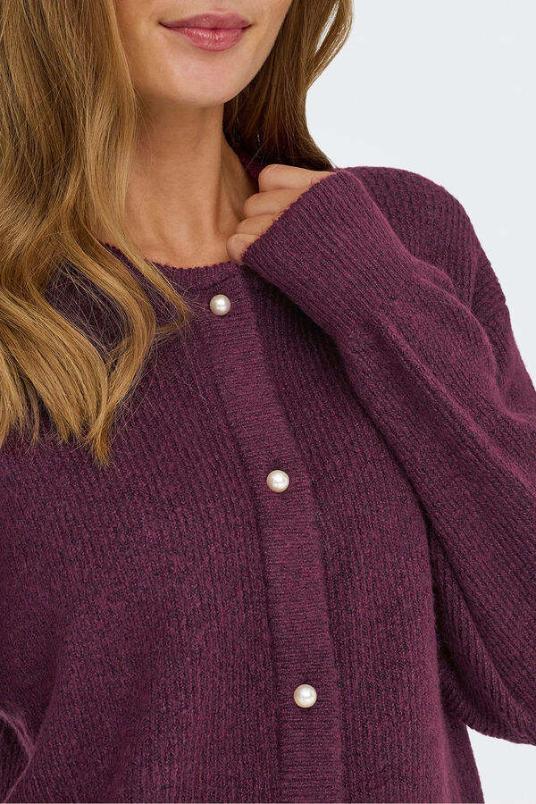JDY C&aacute;rdigan cierre de botones morado/lila