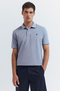 Springfield Fancy piqué polo shirt with regular fit tipping neck