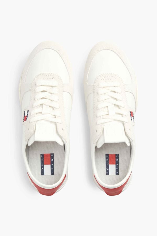 Tommy Jeans Flag trainers white