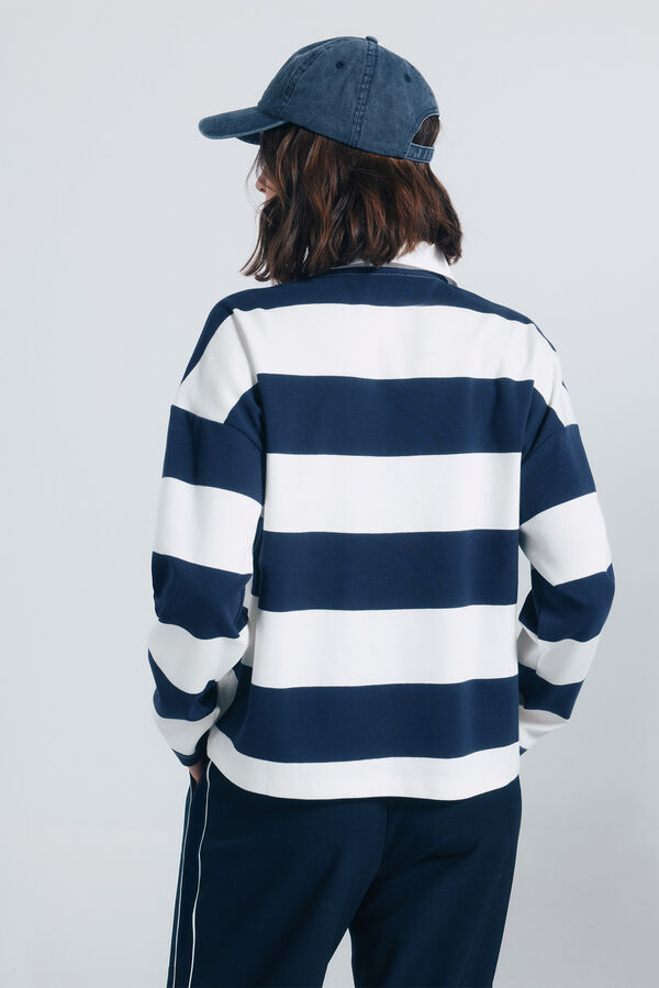 Springfield Polo rayures avec détail brodé bleu