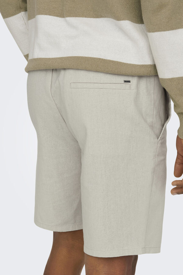Only & Sons Linen Bermuda shorts grey