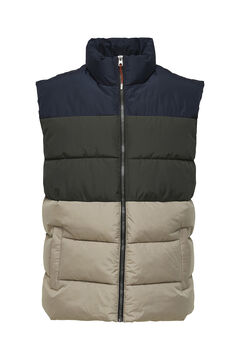 Springfield Colour block quilted gilet navy