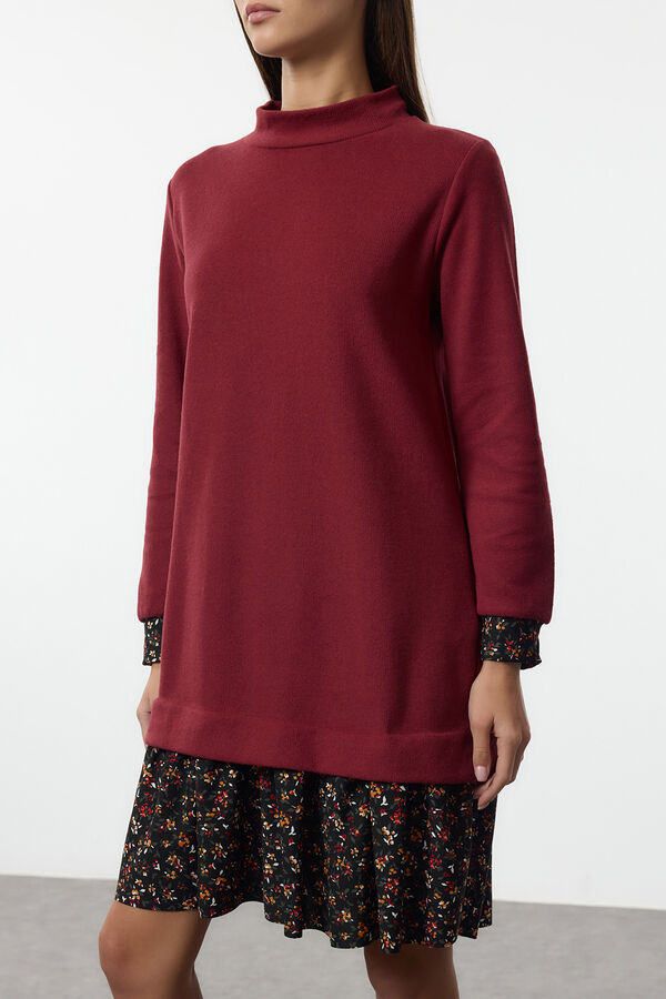 Trendyol Vestido mini de malha estampado