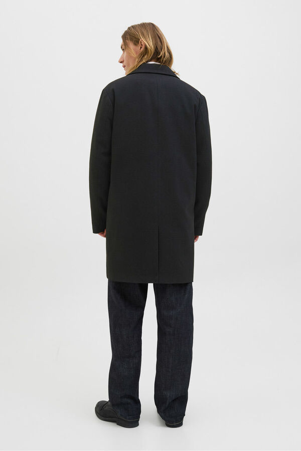 Jack & Jones Sobretudo de gola italiana preto